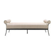 Modern European furniture - Black Aluminum Outdoor Bench - www.oroa.com