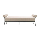 Modern European furniture - Black Aluminum Outdoor Bench - www.oroa.com