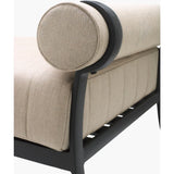 Modern European furniture - Black Aluminum Outdoor Bench - www.oroa.com