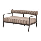 Modern European furniture - Black Aluminum Outdoor Loveseat - www.oroa.com