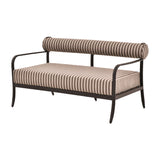 Modern European furniture - Black Aluminum Outdoor Loveseat - www.oroa.com