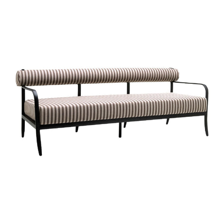 Modern European furniture - Black Aluminum Outdoor Sofa - www.oroa.com