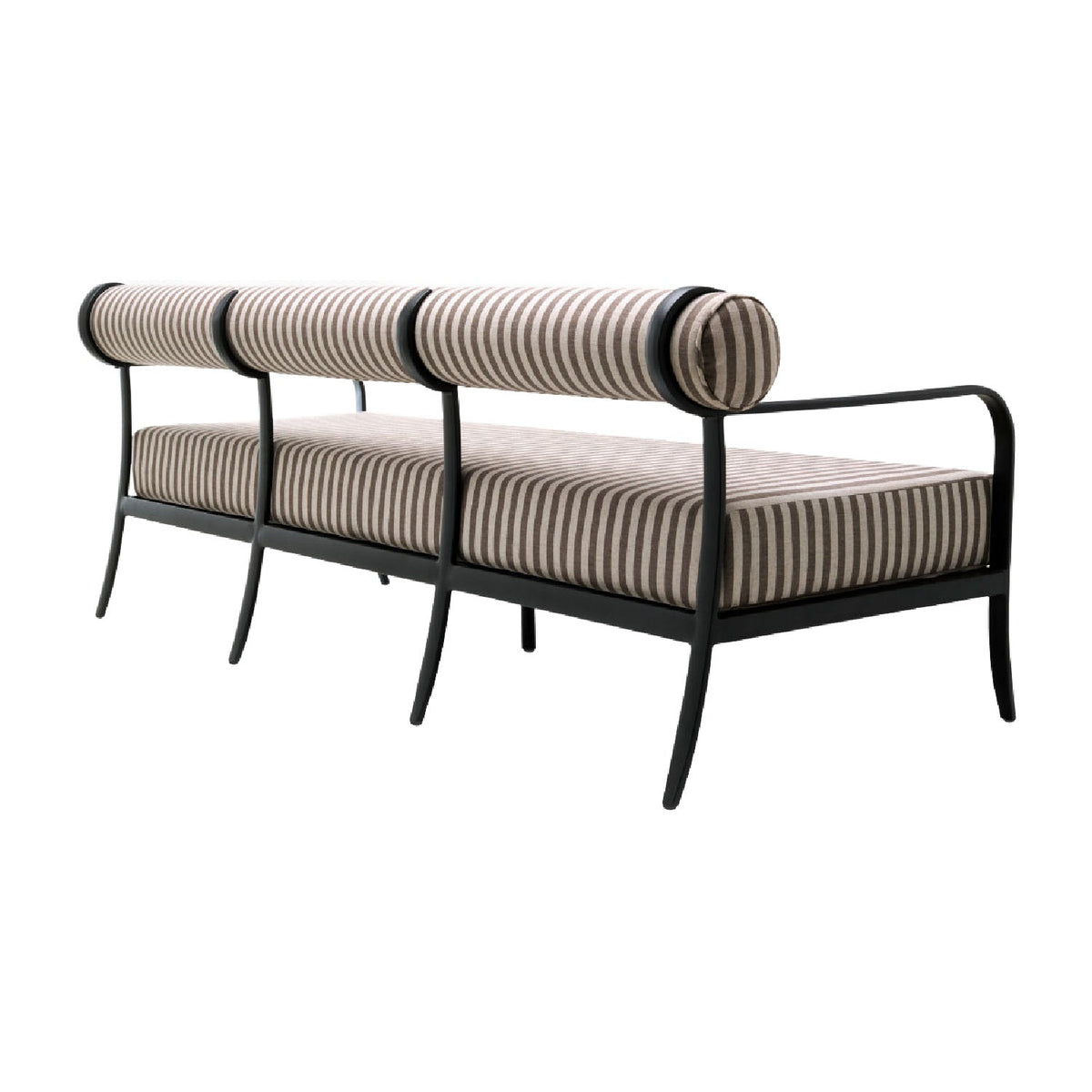 Modern European furniture - Black Aluminum Outdoor Sofa - www.oroa.com