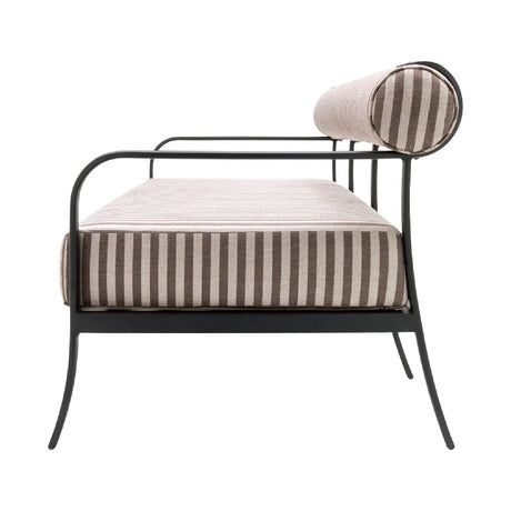 Modern European furniture - Black Aluminum Outdoor Sofa - www.oroa.com
