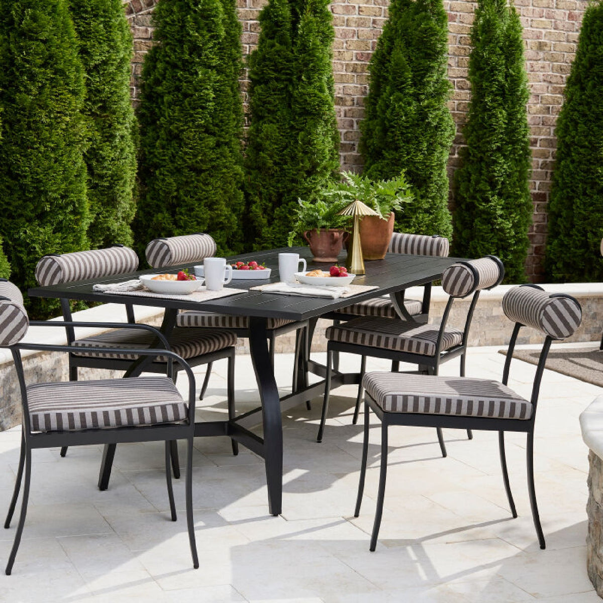 Modern European furniture - Black Aluminum Outdoor Dining Chair - www.oroa.com