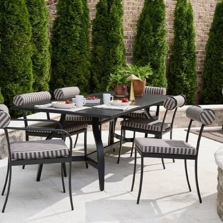 Modern European furniture - Black Aluminum Outdoor Dining Chair - www.oroa.com