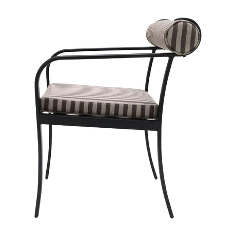 Modern European furniture - Black Aluminum Outdoor Dining Chair - www.oroa.com