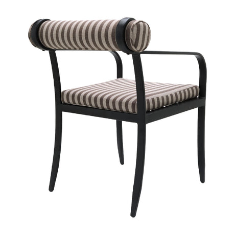 Modern European furniture - Black Aluminum Outdoor Dining Chair - www.oroa.com