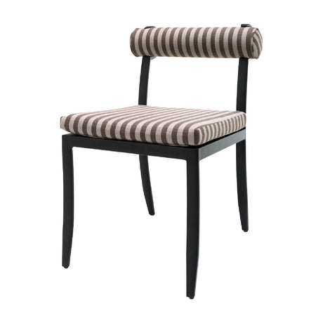 Modern European furniture - Black Aluminum Outdoor Dining Chairs (2) - www.oroa.com