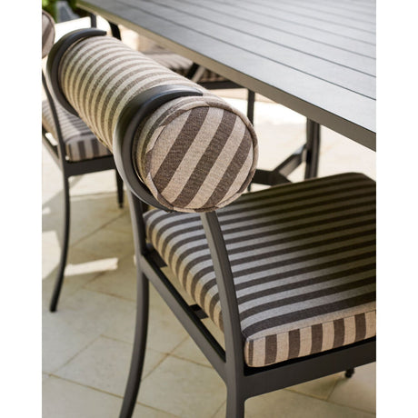 Modern European furniture - Black Aluminum Outdoor Dining Chairs (2) - www.oroa.com