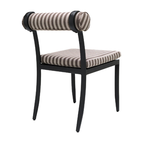 Modern European furniture - Black Aluminum Outdoor Dining Chairs (2) - www.oroa.com