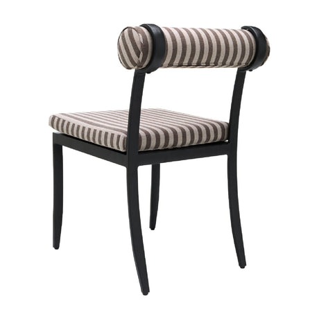 Modern European furniture - Black Aluminum Outdoor Dining Chairs (2) - www.oroa.com