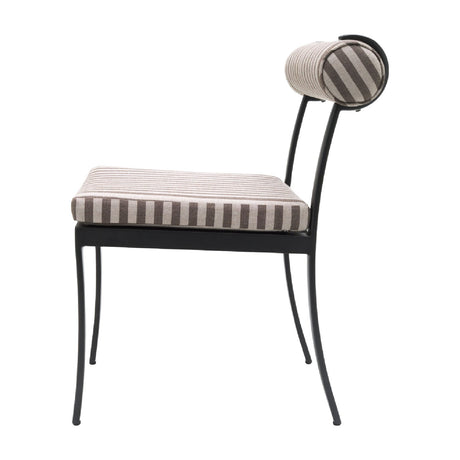 Modern European furniture - Black Aluminum Outdoor Dining Chairs (2) - www.oroa.com