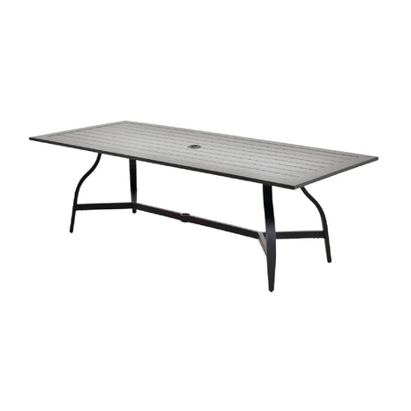 Modern European furniture - Black Aluminum Outdoor Dining Table - www.oroa.com