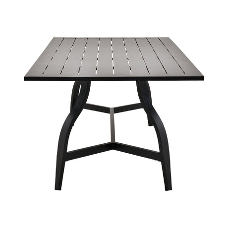 Modern European furniture - Black Aluminum Outdoor Dining Table - www.oroa.com