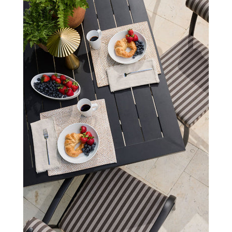 Modern European furniture - Black Aluminum Outdoor Dining Table - www.oroa.com