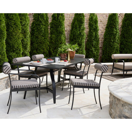 Modern European furniture - Black Aluminum Outdoor Dining Table - www.oroa.com