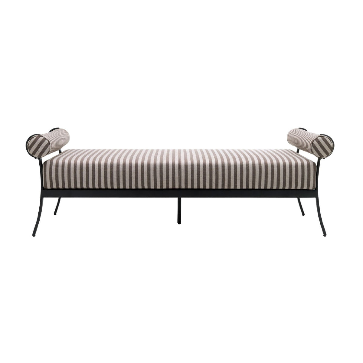 Modern European furniture - Black Aluminum Outdoor Bench - www.oroa.com