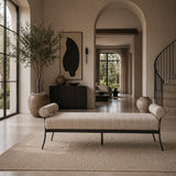 Modern European furniture - Black Aluminum Outdoor Bench - www.oroa.com