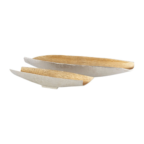 Modern European furniture - Gold Antiqued Aluminum Bowls (2) - www.oroa.com