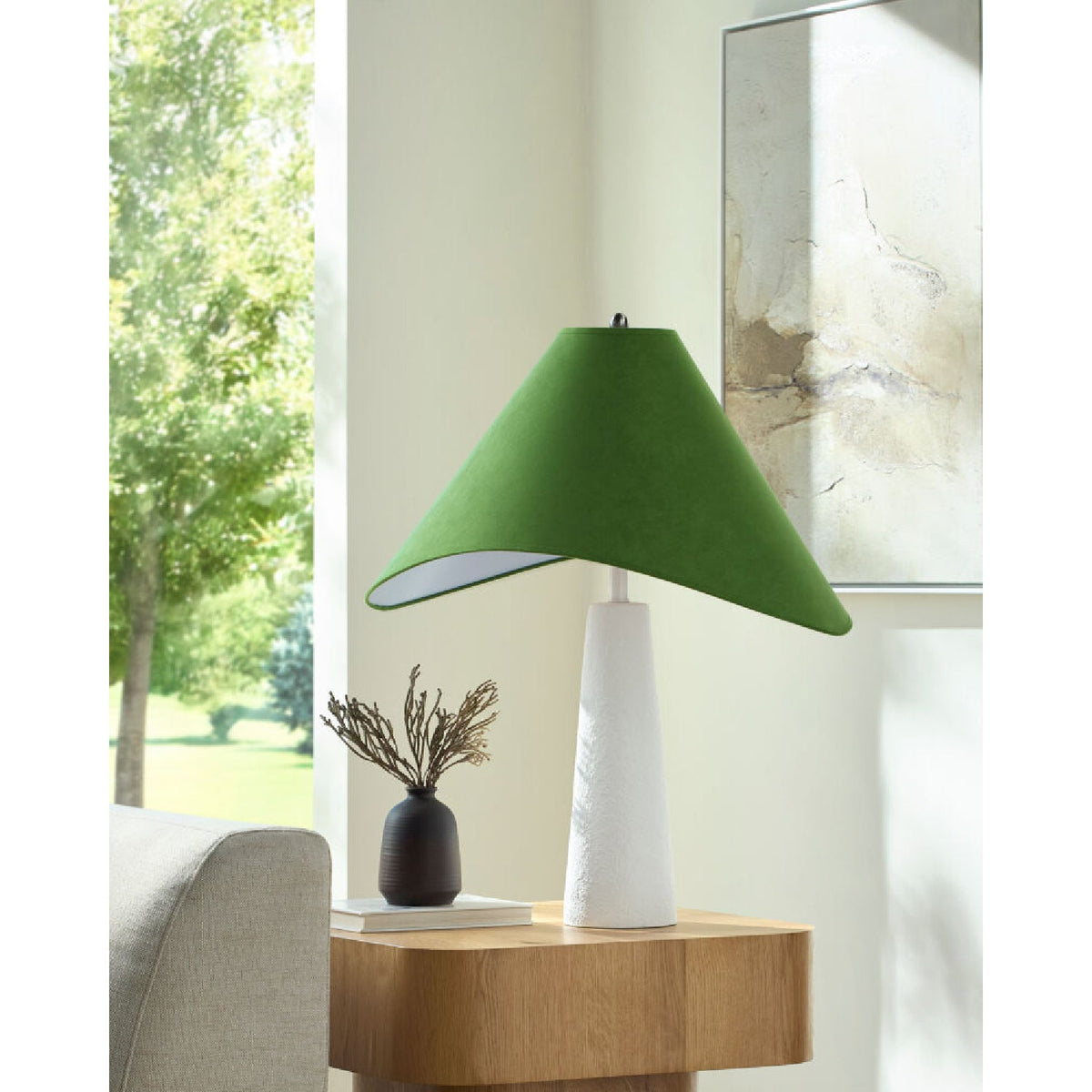 Modern European furniture - Cotton Shade Accent Table Lamp - www.oroa.com