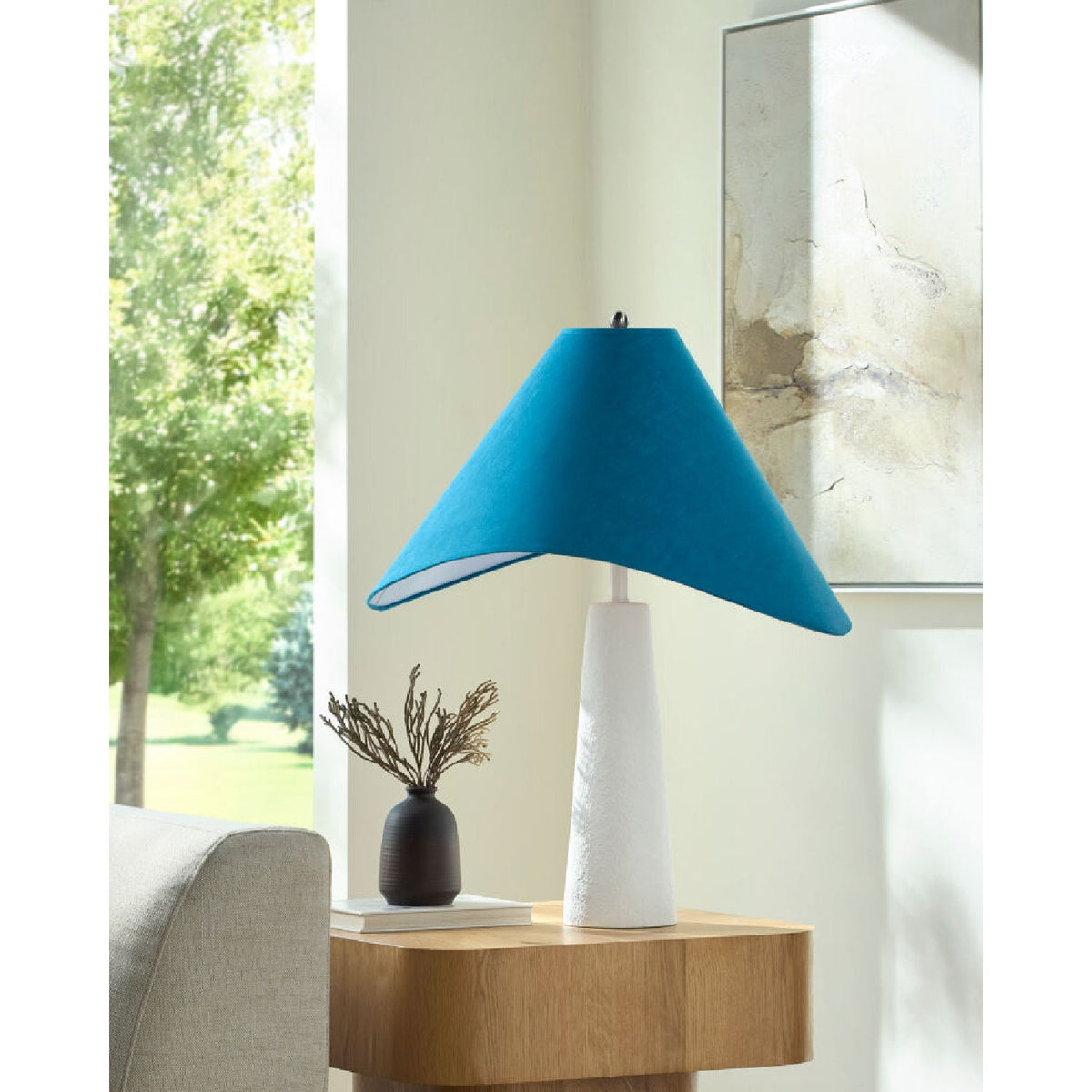 Modern European furniture - Cotton Shade Accent Table Lamp - www.oroa.com