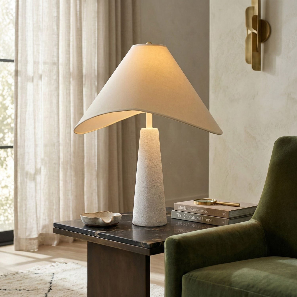 Modern European furniture - Cotton Shade Accent Table Lamp - www.oroa.com