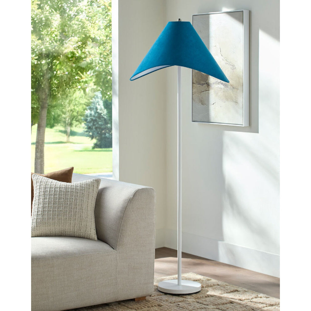 Modern European furniture - Cotton Shade Accent Floor Lamp - www.oroa.com