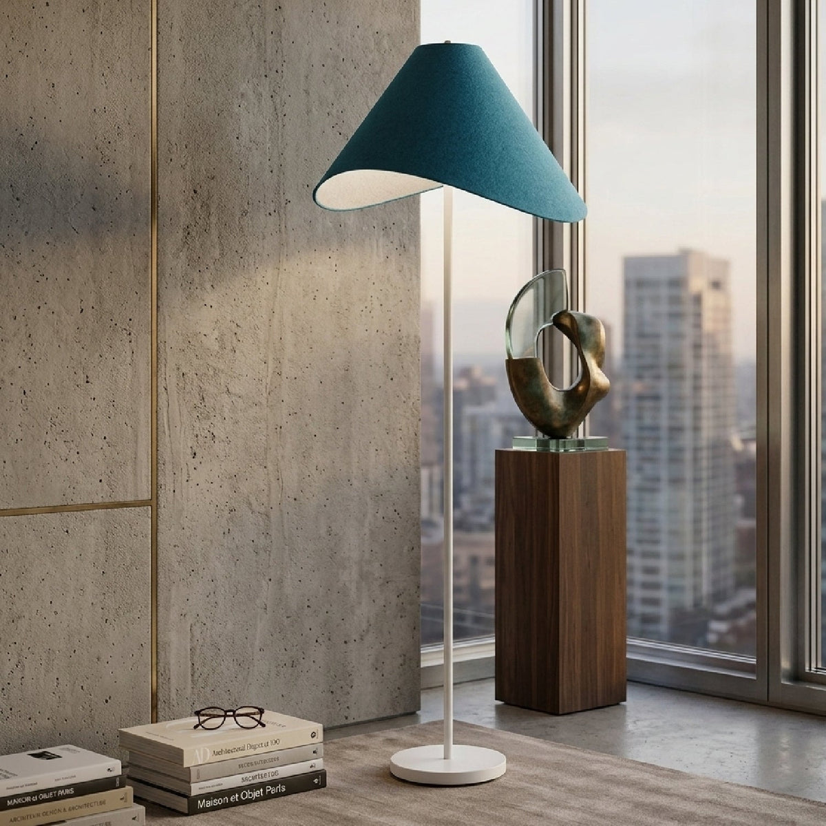 Modern European furniture - Cotton Shade Accent Floor Lamp - www.oroa.com