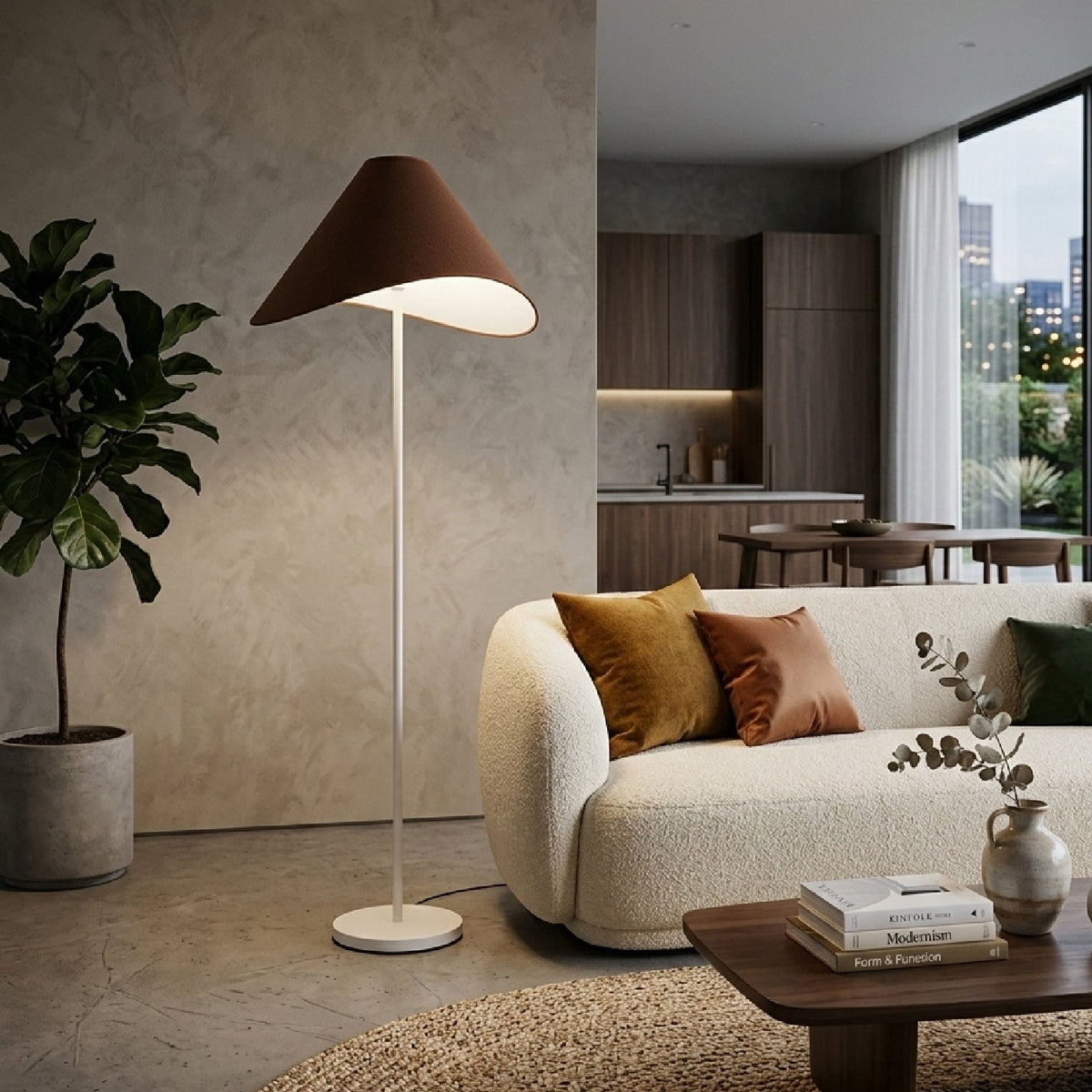 Modern European furniture - Cotton Shade Accent Floor Lamp - www.oroa.com
