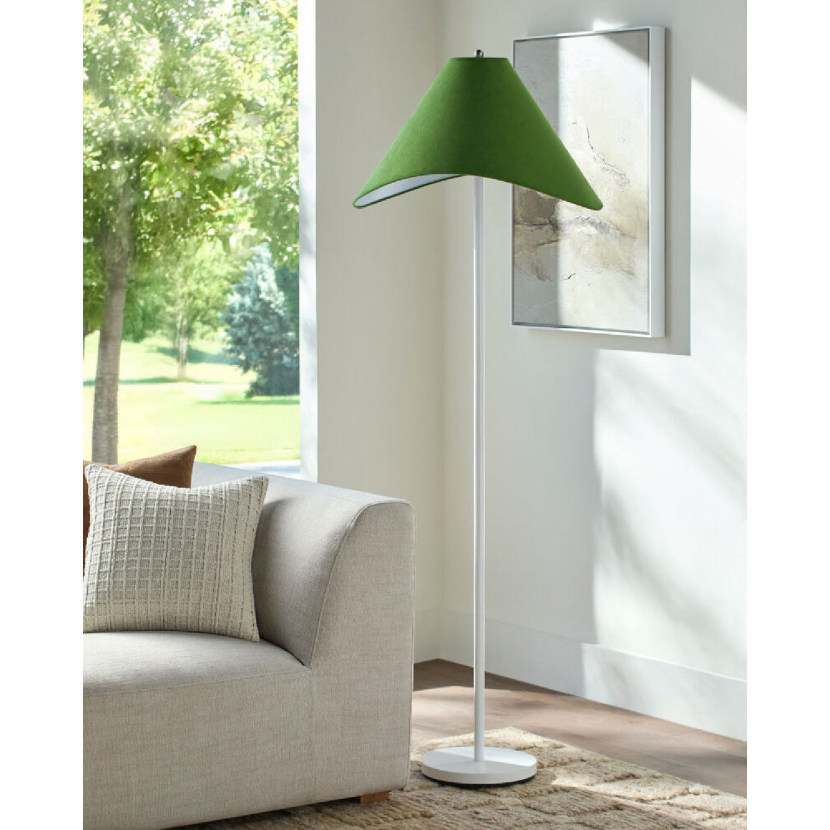 Modern European furniture - Cotton Shade Accent Floor Lamp - www.oroa.com