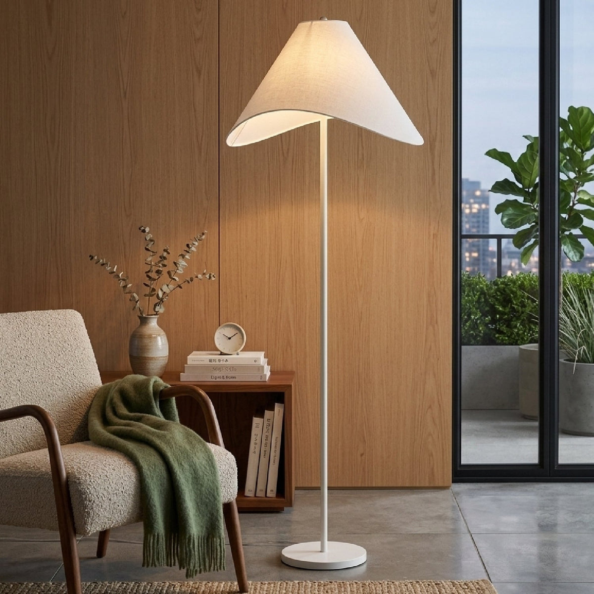 Modern European furniture - Cotton Shade Accent Floor Lamp - www.oroa.com