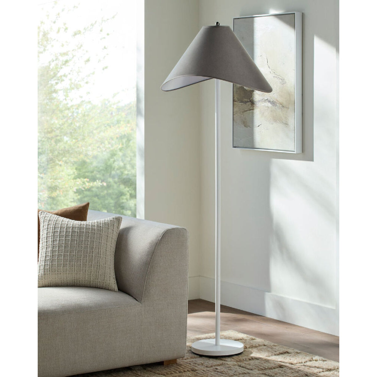 Modern European furniture - Cotton Shade Accent Floor Lamp - www.oroa.com