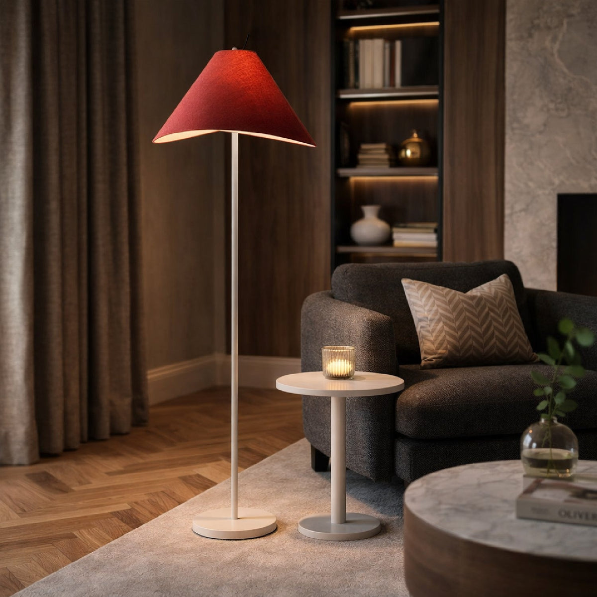 Modern European furniture - Cotton Shade Accent Floor Lamp - www.oroa.com