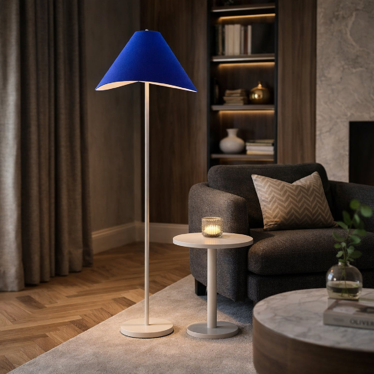 Modern European furniture - Cotton Shade Accent Floor Lamp - www.oroa.com