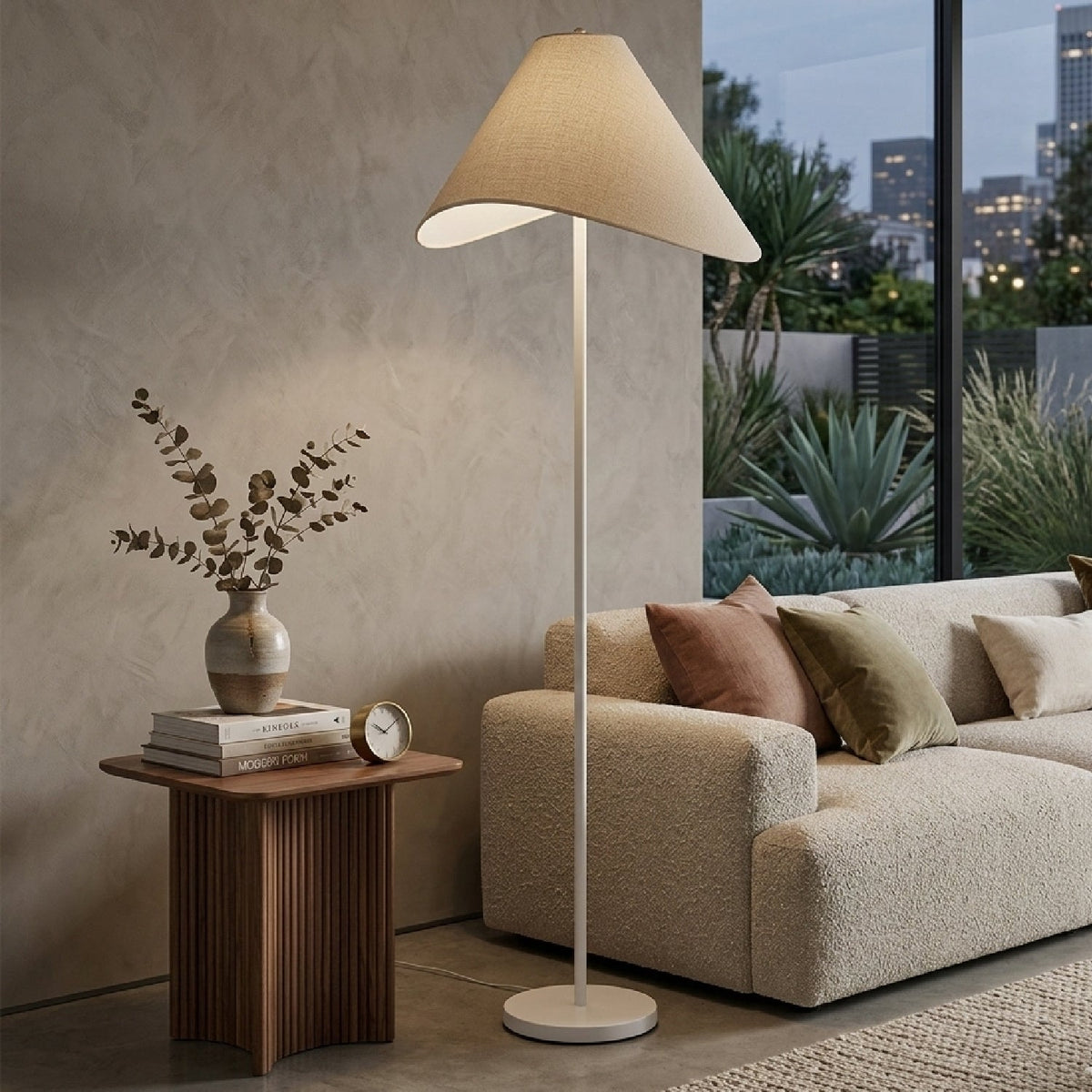 Modern European furniture - Cotton Shade Accent Floor Lamp - www.oroa.com