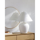 Modern European furniture - Cream Ceramic Accent Table Lamp - www.oroa.com