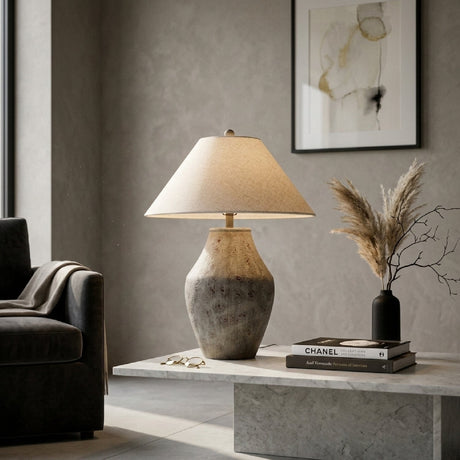 Modern European furniture - Textured Ceramic Accent Table Lamp - www.oroa.com