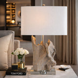 Modern European furniture - Organic Wooden-Look Table Lamp - www.oroa.com