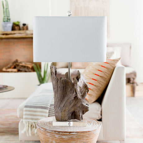 Modern European furniture - Organic Wooden-Look Table Lamp - www.oroa.com