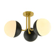 Modern European furniture - Electroplated Black 3-Light Chandelier - www.oroa.com