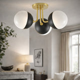 Modern European furniture - Electroplated Black 3-Light Chandelier - www.oroa.com