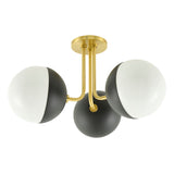 Modern European furniture - Electroplated Black 3-Light Chandelier - www.oroa.com