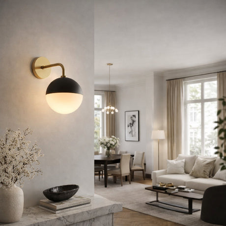 Modern European furniture - Electroplated Black Wall Lamp - www.oroa.com