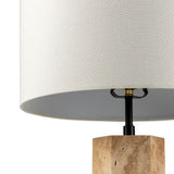 Modern European furniture - Travertine Cream Linen Table Lamp - www.oroa.com