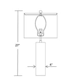 Modern European furniture - Travertine Cream Linen Table Lamp - www.oroa.com