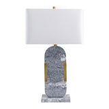 Modern European furniture - Gray Marble Accent Table Lamp - www.oroa.com