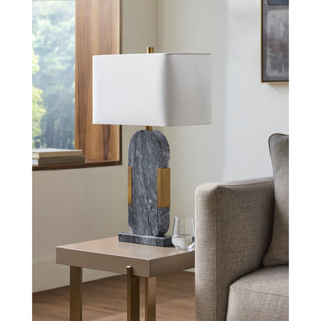 Modern European furniture - Gray Marble Accent Table Lamp - www.oroa.com