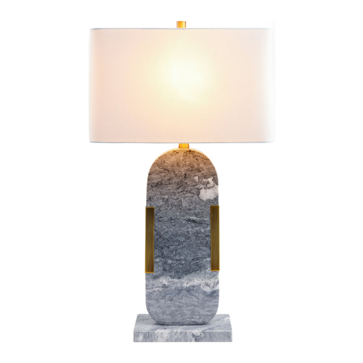 Modern European furniture - Gray Marble Accent Table Lamp - www.oroa.com