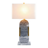 Modern European furniture - Gray Marble Accent Table Lamp - www.oroa.com